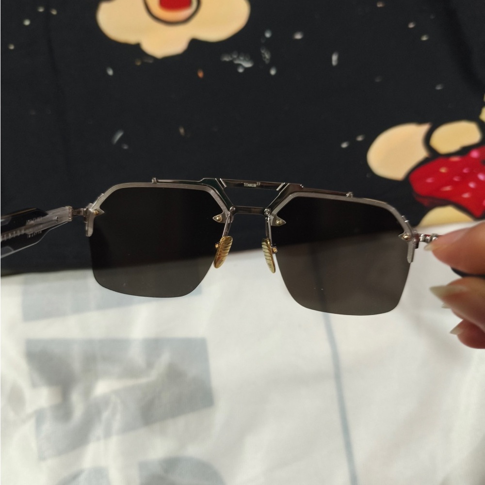Jacques Marie Mage Men’s Sunglasses - Silver Frame with Black Lenses - Picture 8 of 12